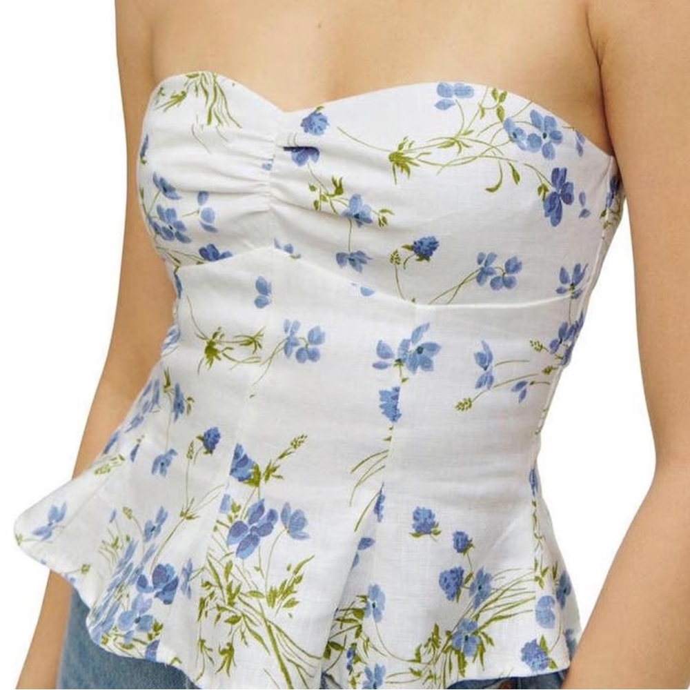 Reformation Diana Linen Top